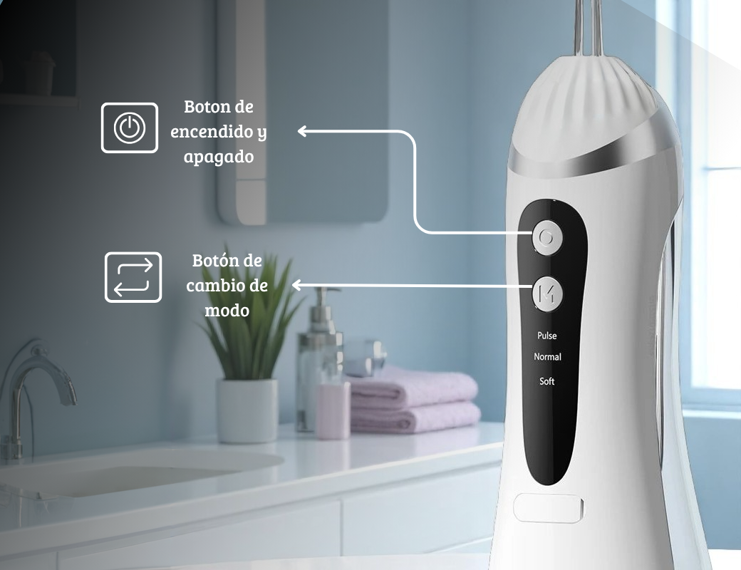 AquaSmile Pro-Recargable, portátil e higiénico